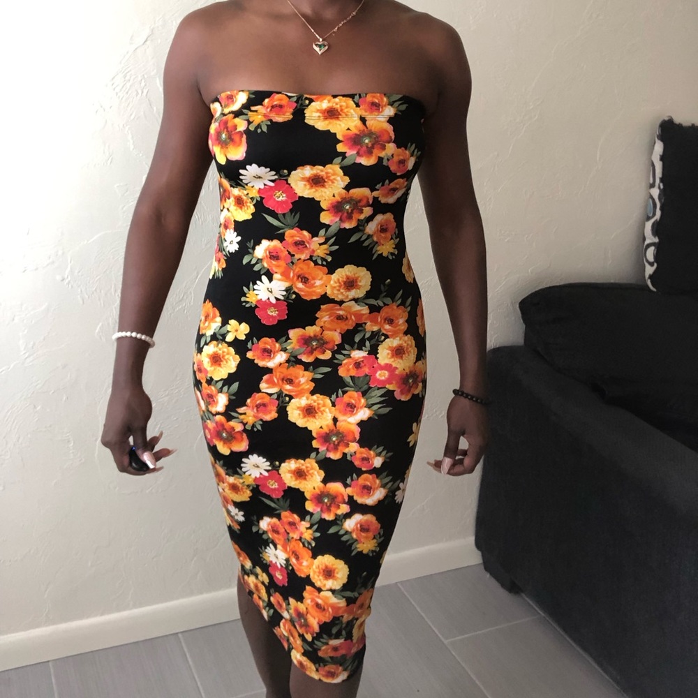 Floral bodycon dress